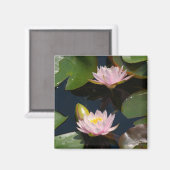 Aimant Nénuphar de Lotus rose (Recto/Verso)