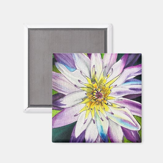 Aimant Nénuphars d'eau fine art (Recto/Verso)