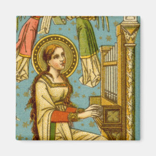 Aimant Néo-gothique Ste Cecilia de Rome (détail; BNG 02)