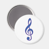 Aimant Neon Blue Treble Clef (Recto/Verso)
