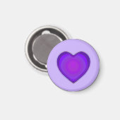 Aimant NEON & coeur violet battre (Recto/Verso)