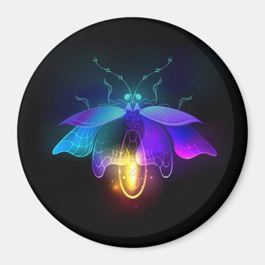 Aimant Neon Firefly sur noir (Devant)
