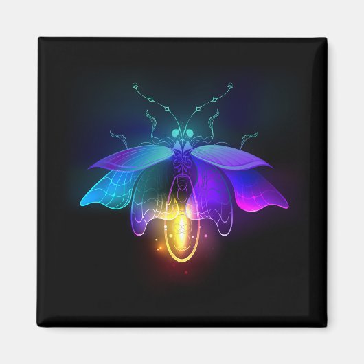 Aimant Neon Firefly sur noir (Devant)