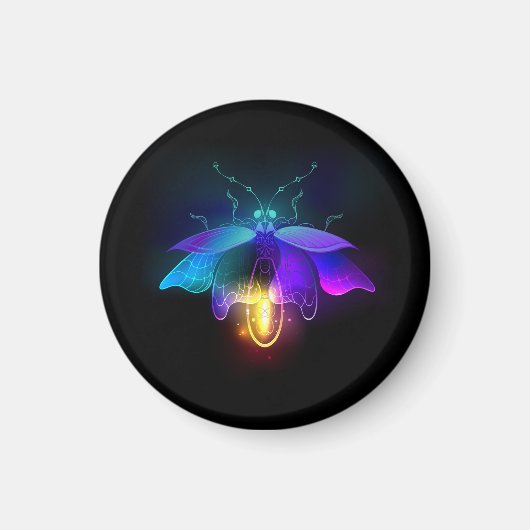 Aimant Neon Firefly sur noir (Devant)