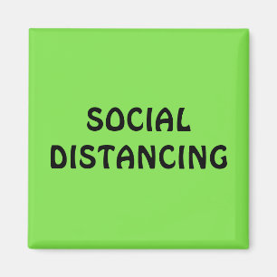 Aimant Neon Green Distante Sociale