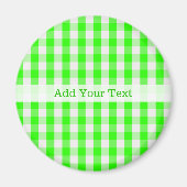 Aimant Neon Green En vichy Motif par Shirley Taylor (Devant)