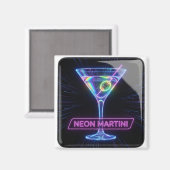 Aimant Neon Martini Glow (Recto/Verso)