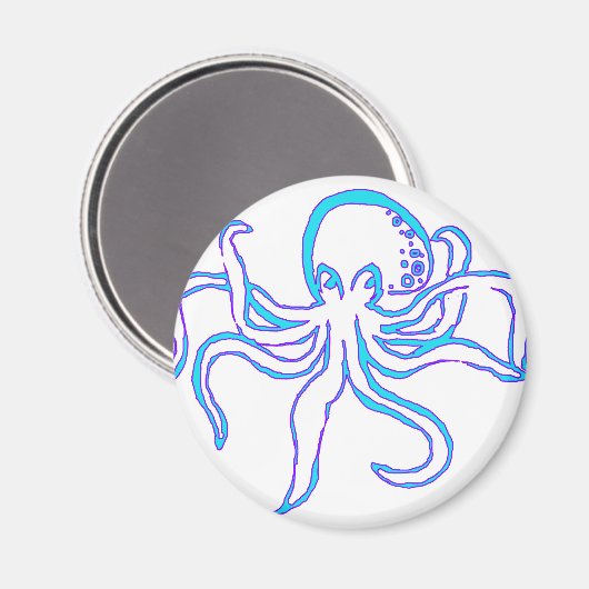 Aimant Neon Octopus (Recto/Verso)