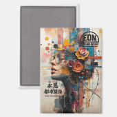 AIMANT NEON ROSE (Recto/Verso)