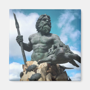 Aimant neptune king à la plage de virginia