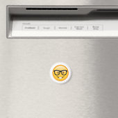 Aimant Nerd avec lunettes - Emoji (In Situ (Lave-vaisselle))