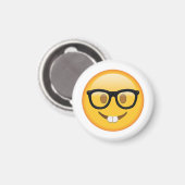 Aimant Nerd avec lunettes - Emoji (Recto/Verso)
