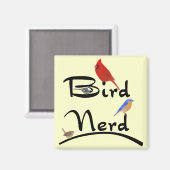 Aimant Nerd d'oiseaux (Recto/Verso)