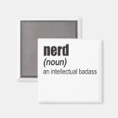 Aimant Nerd (Noun) Un Badass Intellectuel (Recto/Verso)