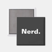 Aimant Nerd un mot blanc texte minimalisme drôle design (Recto/Verso)
