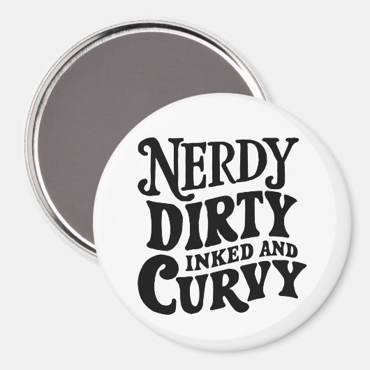 Aimant Nerdy Dirty Inked et Curvy (Recto/Verso)