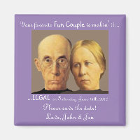 Nerdy Fun Couple Save-The-Date Mignonne Drôle