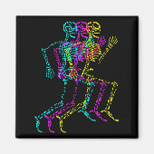 Aimant Nerdy Skeleton Bones Labeled Funny Halloween Human (Devant)
