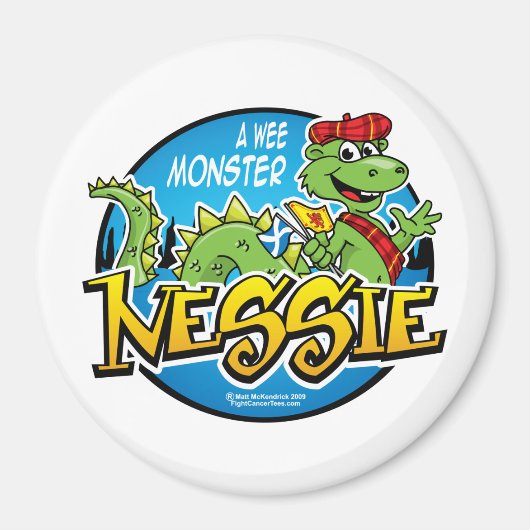 Aimant Nessie : Un monstre Wee (Devant)