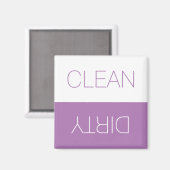 Aimant Nettoyage Dirty indicateur lave-vaisselle lavande  (Recto/Verso)