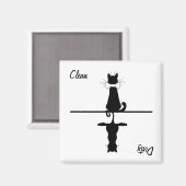 Aimant Nettoyer / Chat sale (Recto/Verso)