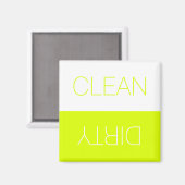 Aimant Nettoyer Dirty indicateur chartreuse vert lave-vai (Recto/Verso)