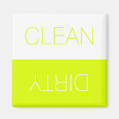 Aimant Nettoyer Dirty indicateur chartreuse vert lave-vai (Devant)