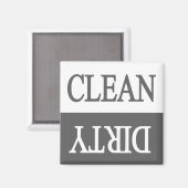 Aimant Nettoyer l'aimant du lave-vaisselle gris sale (Recto/Verso)