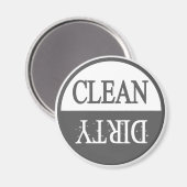 Aimant Nettoyer l'aimant rond de lave-vaisselle gris sale (Recto/Verso)