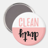 Aimant Nettoyer Lave-vaisselle blanc rose noir rose sec (Recto/Verso)