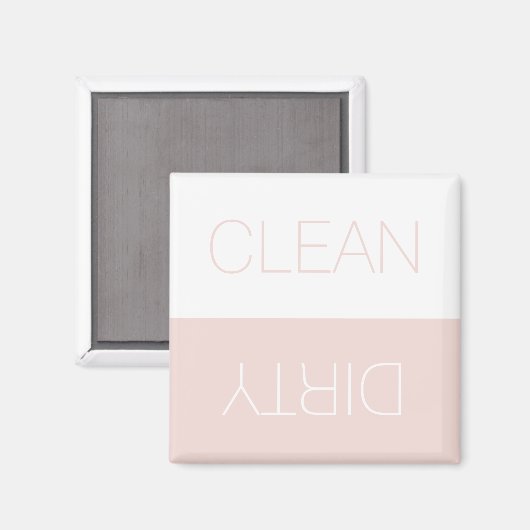 Aimant Nettoyer Lave-vaisselle indicateur noir rose simpl (Recto/Verso)