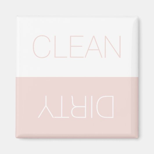 Aimant Nettoyer Lave-vaisselle indicateur noir rose simpl (Devant)