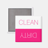 Aimant Nettoyer Lave-vaisselle indicateur rose chaud mode (Recto/Verso)