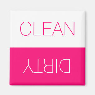 Aimant Nettoyer Lave-vaisselle indicateur rose chaud mode