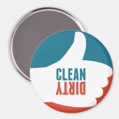 Aimant Nettoyer Lave-vaisselle sale Pouce d'aimant vers l (Recto/Verso)