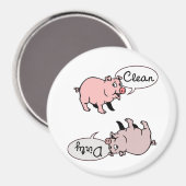 Aimant Nettoyer les cochons sales (Recto/Verso)