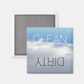 Aimant Nettoyer les nuages, éteindre le lave-vaisselle La (Recto/Verso)