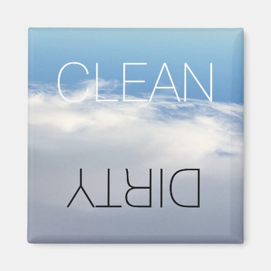 Aimant Nettoyer les nuages, éteindre le lave-vaisselle La (Devant)