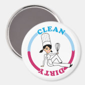 Aimant Nettoyer Rappel de la salissure Lave-vaisselle Mag (Recto/Verso)