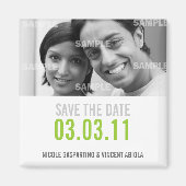 Aimant Nettoyer Vert Enregistrer l'aimant Date (Devant)