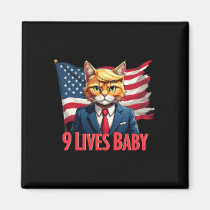 Aimant Neuf vies Byby Chat partisan de Trump Vote Trump