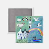 Aimant Neuk Est de Fife Ecosse aquarelle Art (Recto/Verso)