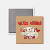 Aimant Neuro Nurses "Ayez Tous Les Cerveaux" Cadeaux (Recto/Verso)