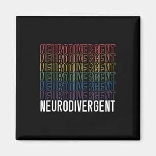 Aimant Neurodivergent Neurodiversité Rainbow Adhd Asd