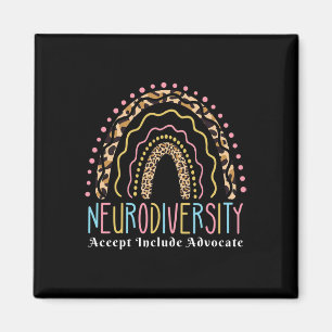 Aimant Neurodiversité Arc-en-ciel Accepter Aimer Autisme