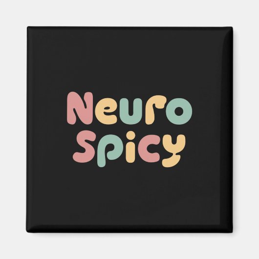 Aimant Neurodiversité Neuro épicée Autisme Adhd (Devant)