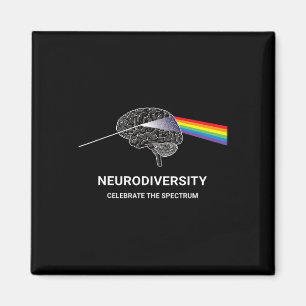 Aimant Neurodiversité Spectre Autisme Asd Adhd Rainbow Br