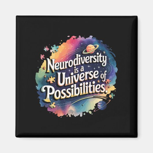Aimant Neurodiversité Univers Des Possibilités Space Aut (Devant)