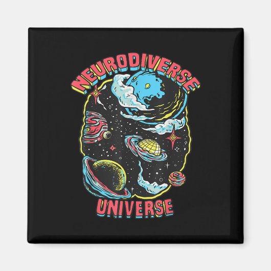 Aimant Neurodiversité Univers Neurodiversité Embrasser Ad (Devant)