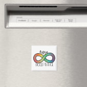 Aimant Neurodiversity Autism Acceptance Rainbow Button (In Situ (Lave-vaisselle))